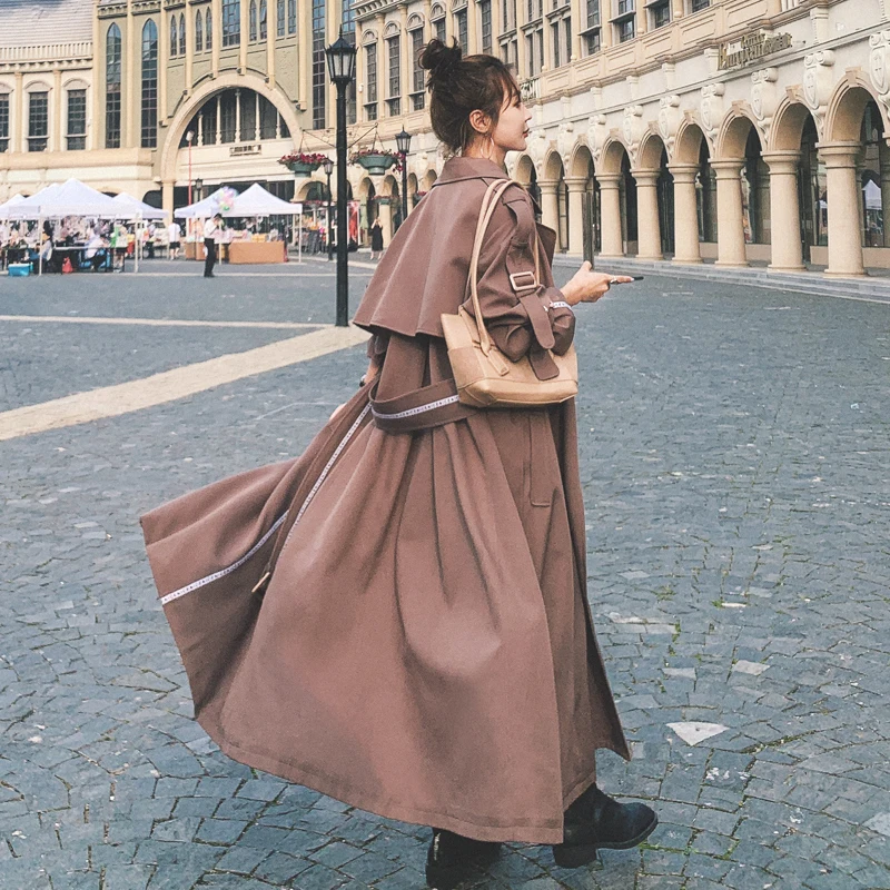 Women's Trench Coat Fashion Contrast Color 2021 Spring Autumn New Plus Long Lapel Double Breasted Loos Windbreaker Female 1I
Women's Trench Coat Fashion Contrast Color 2021 Spring Autumn New Plus Long Lapel Double Breasted Loos Windbreaker Female 1I