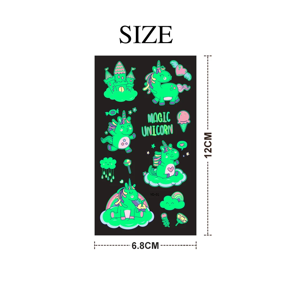5pcs Summer Tattoo Stickers Luminous Unicorn Sticker Waterproof Sweatproof Tattoo Temporary Tattoos For Kid New Style
5pcs Summer Tattoo Stickers Luminous Unicorn Sticker Waterproof Sweatproof Tattoo Temporary Tattoos For Kid New Style