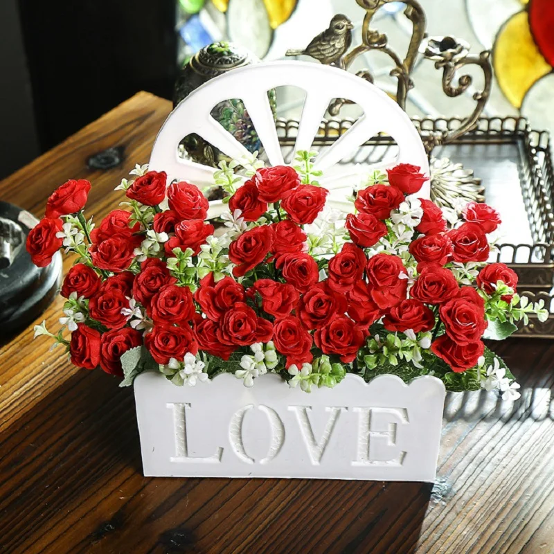 Artificial Flowers Bouquet 15 Head Rose Artificial Silk Fake Flowers Leaf Rose Wedding Floral Decor Wedding Home Office Decor
Artificial Flowers Bouquet 15 Head Rose Artificial Silk Fake Flowers Leaf Rose Wedding Floral Decor Wedding Home Office Decor
