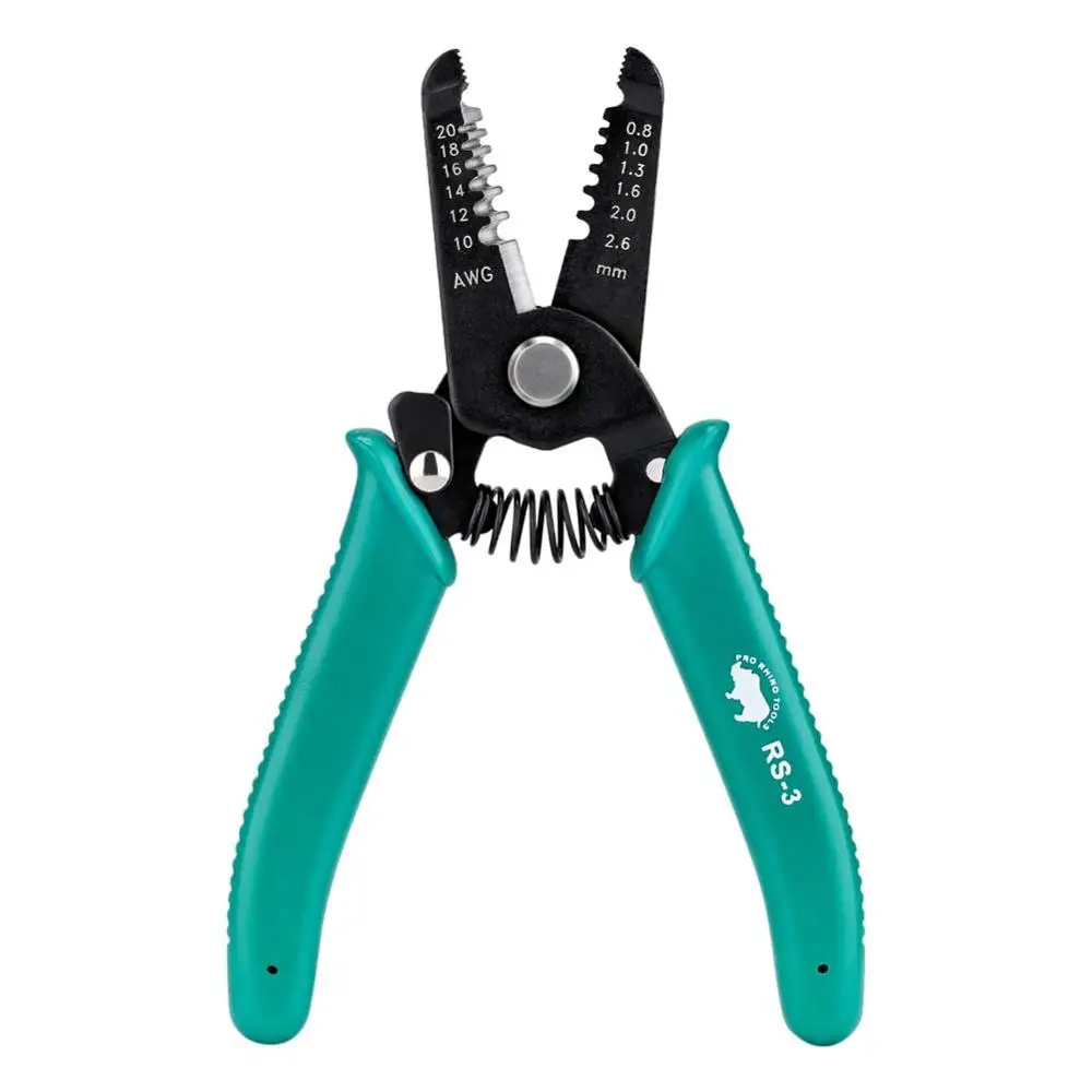 PRO RHINO Tools RS-3 Wire Stripper High Carbon Steel Decrustation Pliers for Wire Diameter 0.8, 1.0, 1.3, 1.6, 2.0, 2.6mm 
PRO RHINO Tools RS-3 Wire Stripper High Carbon Steel Decrustation Pliers for Wire Diameter 0.8, 1.0, 1.3, 1.6, 2.0, 2.6mm