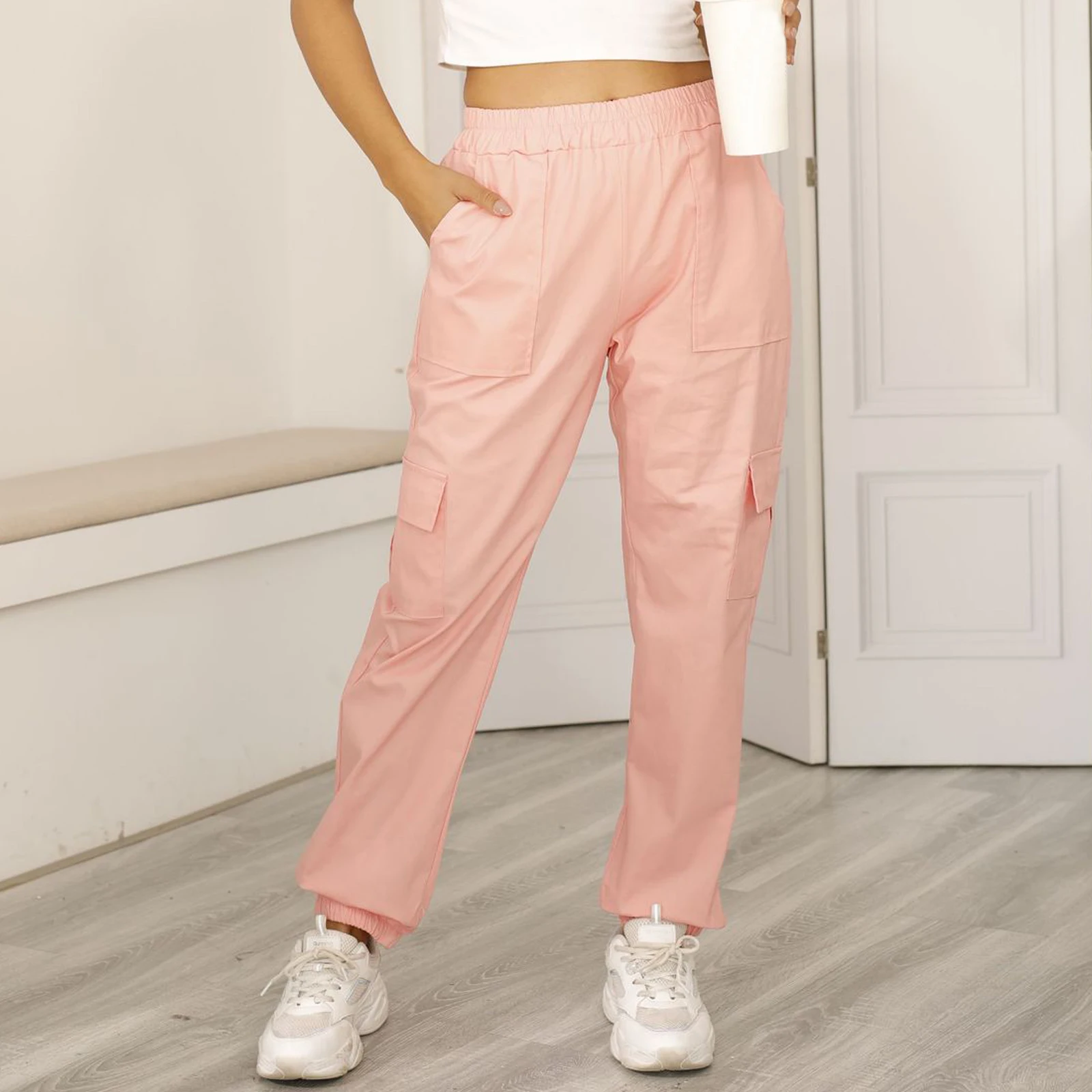 Laamei 2021 Streetwear Cargo Pants Women Casual Joggers Black High Waist Loose Female Trousers Korean Style Ladies Pants Capri
Laamei 2021 Streetwear Cargo Pants Women Casual Joggers Black High Waist Loose Female Trousers Korean Style Ladies Pants Capri