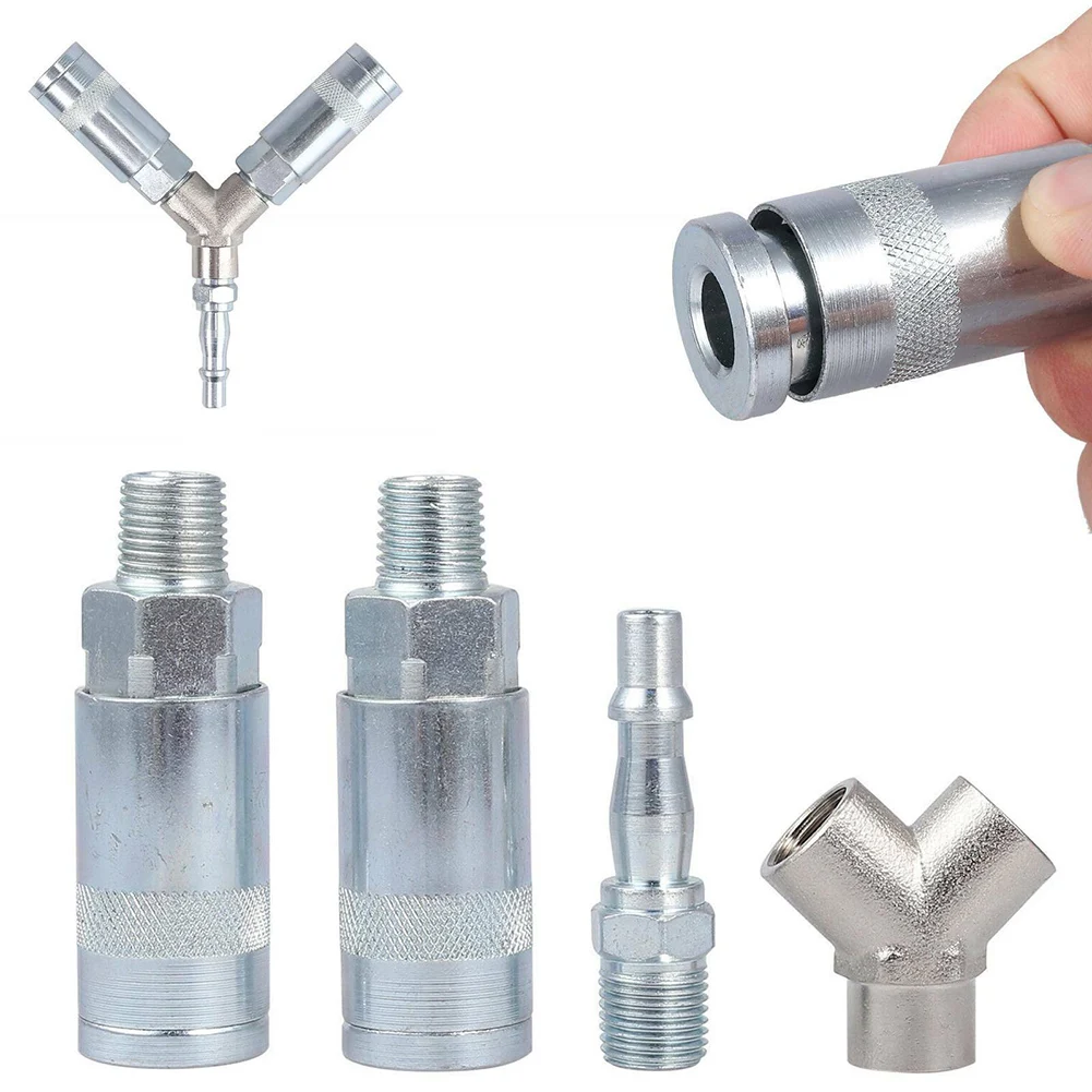 3 Way Air Line Hose Y Splitter Fitting Connector Quick Release 1/4" BSP Female Air Tools 1*Quick Release Fitting
3 Way Air Line Hose Y Splitter Fitting Connector Quick Release 1/4" BSP Female Air Tools 1*Quick Release Fitting