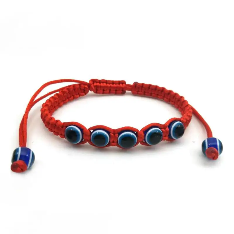 Ручная работа Fatima браслет evil eye синие глаза Chakra бусины красная веревка на удачу