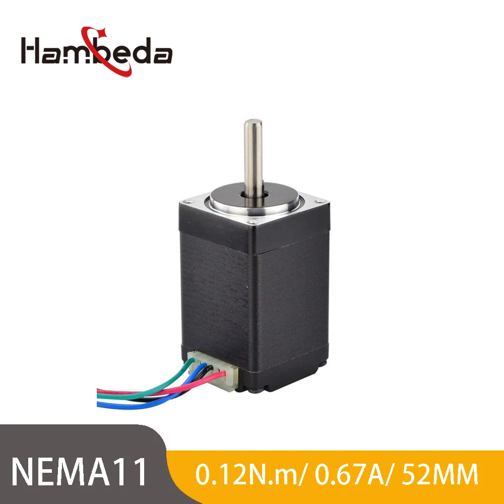 Nema 11 Stepper Motor 1.8 deg 12Ncm 17 oz 0.67 A 28 x 52 mm Stepper Motor 4 Wires For 3D Printers CNC Mil
Nema 11 Stepper Motor 1.8 deg 12Ncm 17 oz 0.67 A 28 x 52 mm Stepper Motor 4 Wires For 3D Printers CNC Mil