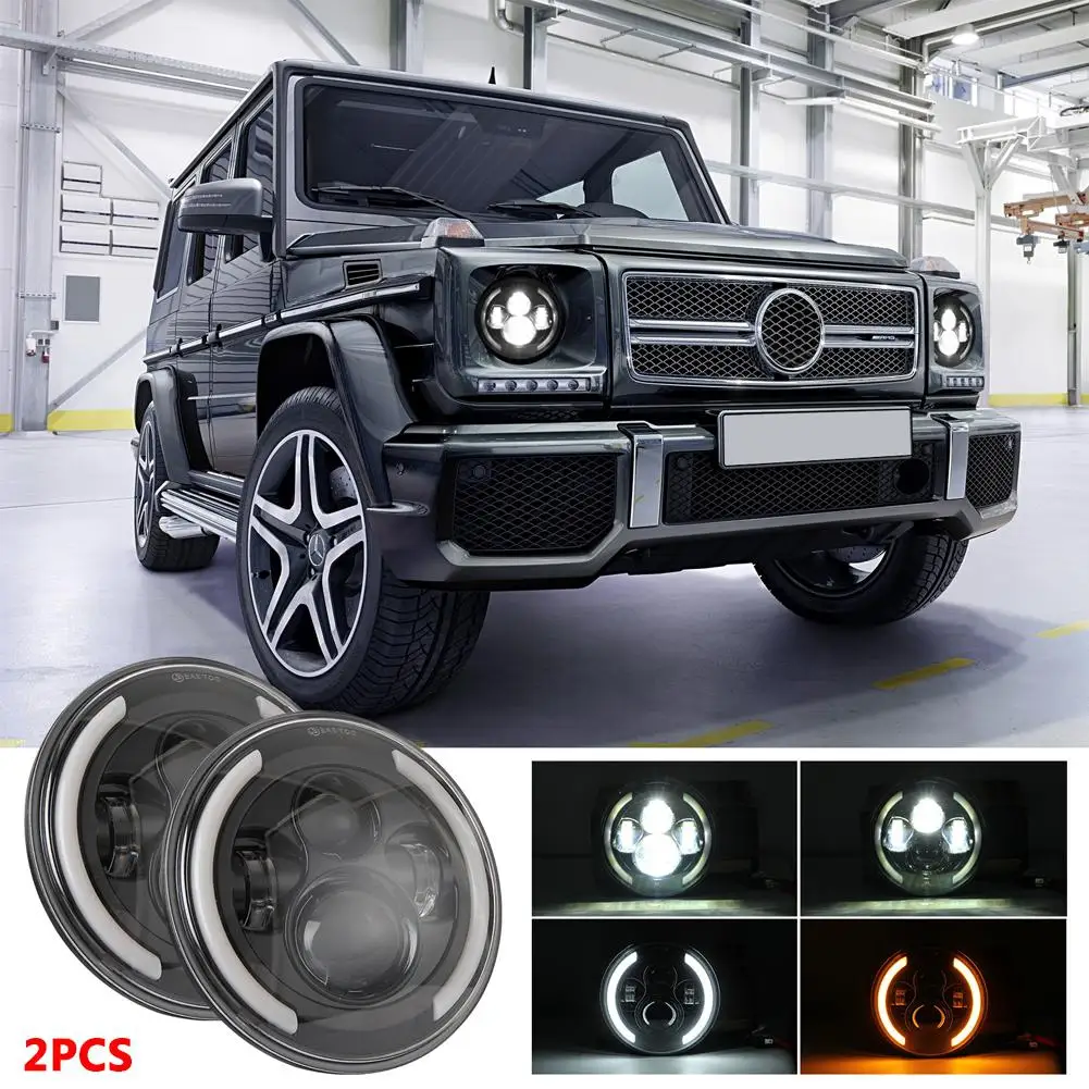 

7 INCH 200W LED Headlights 6000K+3000K Halo Angle Eye For Jeep Wrangler CJ JK LJ 97-17 Automobile Car Headlight Bulb
