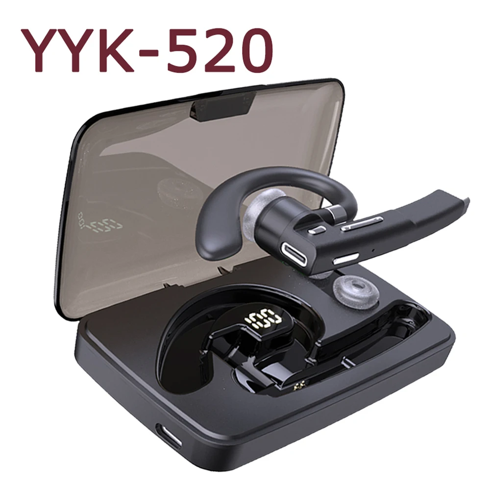 YYK-520 Wireless Bluetooth Headsets Business Ear Hook Earbuds with Battery Display Charging box for Xiaomi Huawei Smart Phone
YYK-520 Wireless Bluetooth Headsets Business Ear Hook Earbuds with Battery Display Charging box for Xiaomi Huawei Smart Phone