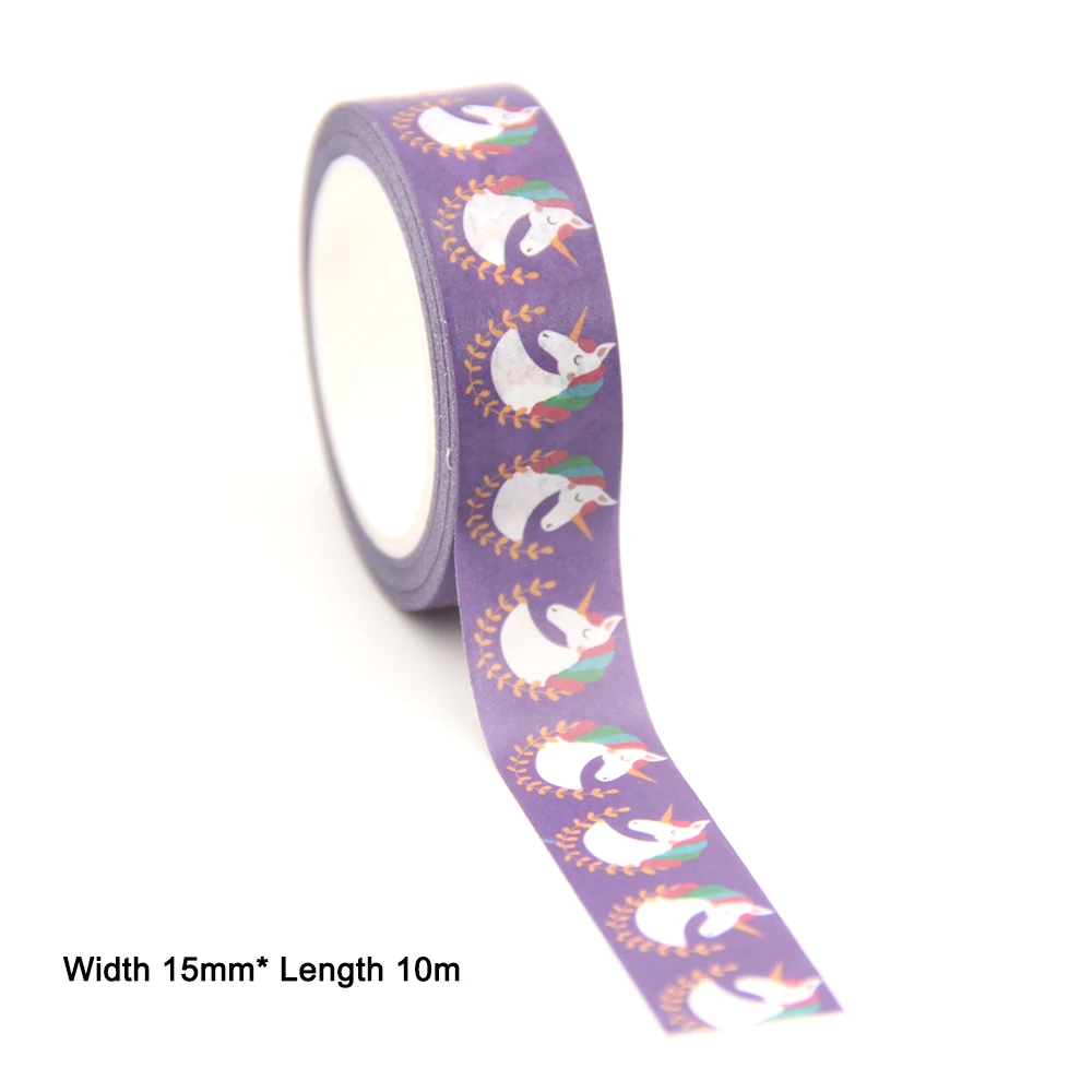 1PC 15MM*10M Purple Unicorn Washi Stickers Masking Tapes Decorative DIY Stationery office supplies washi tape set
1PC 15MM*10M Purple Unicorn Washi Stickers Masking Tapes Decorative DIY Stationery office supplies washi tape set