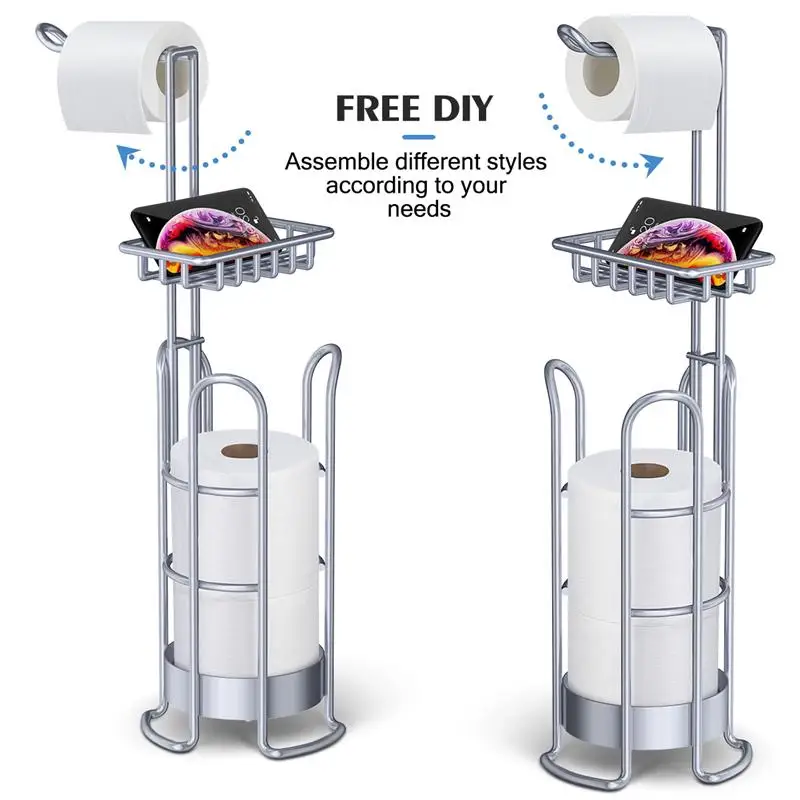 1pc Toilet Paper Holder Iron Toilet Roll Paper Rack Freestanding Tissue Holder Bathroom Storage Organizer Paper Roll Shelf
1pc Toilet Paper Holder Iron Toilet Roll Paper Rack Freestanding Tissue Holder Bathroom Storage Organizer Paper Roll Shelf