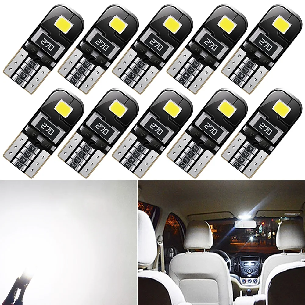 

10x T10 Led Canbus W5W Car Interior Light Bulbs For Skoda Octavia 2 A7 A5 Armrest ii Fabia Rapid Superb 1 2 3 Yeti Felicia Rs