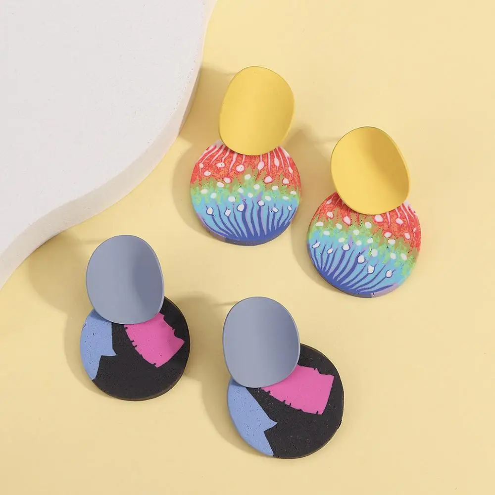 AENSOA Multicolor Round Polymer Clay Drop Earrings For Women 2021 Trendy Fashion Pendant Dangle Earrings Chic Party Jewelry Gift
AENSOA Multicolor Round Polymer Clay Drop Earrings For Women 2021 Trendy Fashion Pendant Dangle Earrings Chic Party Jewelry Gift
