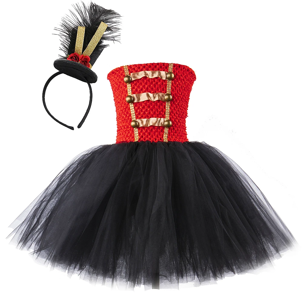 

Nutcracker Soldier Girls Costumes Kids Halloween Christmas Tutu Dress Girl Circus Ringmaster Cosplay Dresses for Birthday Party