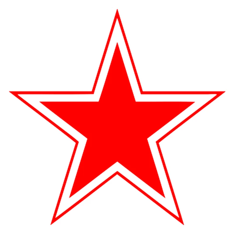 CS31054# наклейки на авто Красная звезда водонепроницаемые машину наклейка для