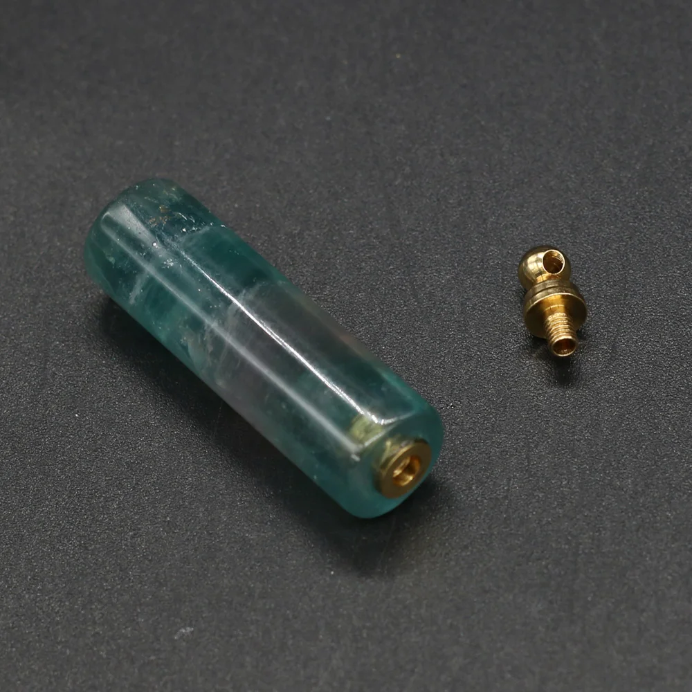 Natural Stone Perfume Bottle Essential Oil Diffuser Connectors Fluorite Charms Pendants Women Necklace Accessories Size 12x48mm
Natural Stone Perfume Bottle Essential Oil Diffuser Connectors Fluorite Charms Pendants Women Necklace Accessories Size 12x48mm