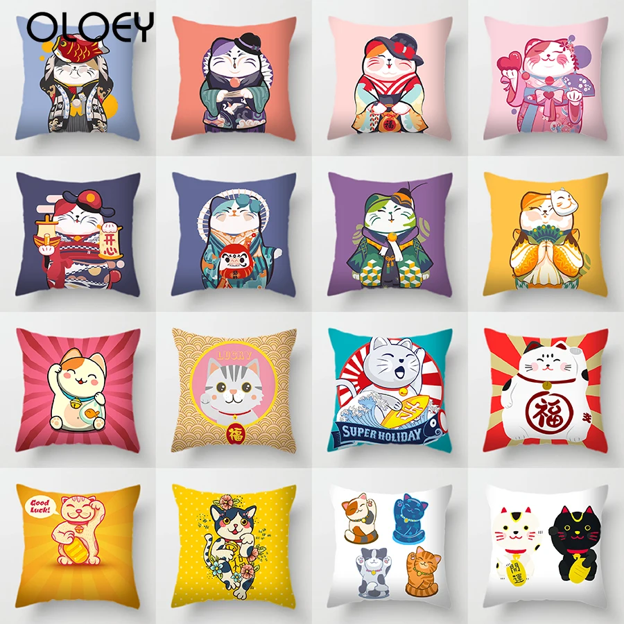 Чехол для подушки Lucky Cat в японском этническом стиле, декоративный чехол для дивана, стула, детской домашней одежды, желтый, синий, розовый, бе...
Чехол для подушки Lucky Cat в японском этническом стиле, декоративный чехол для дивана, стула, детской домашней одежды, желтый, синий, розовый, бе...