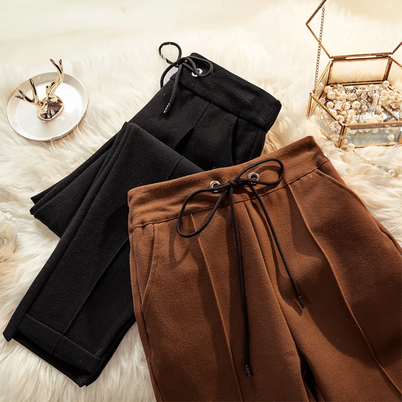 Plus Size 4XL Thick Woolen Harem Pants Women Drawstring Waist Warm Autumn Winter Pants Women Casual Wool Sweatpants Women C6034
Plus Size 4XL Thick Woolen Harem Pants Women Drawstring Waist Warm Autumn Winter Pants Women Casual Wool Sweatpants Women C6034