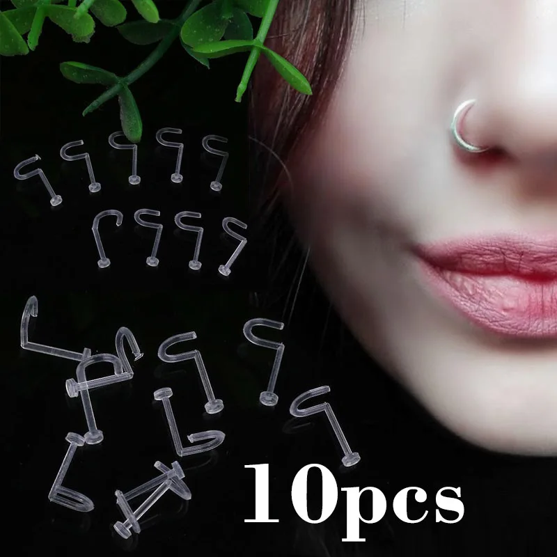 10pcs/lot Flexible Acrylic Transparent Nose Open Hoop Earring Body Piercings Invisible Nose Studs Women Men Jewelry
10pcs/lot Flexible Acrylic Transparent Nose Open Hoop Earring Body Piercings Invisible Nose Studs Women Men Jewelry