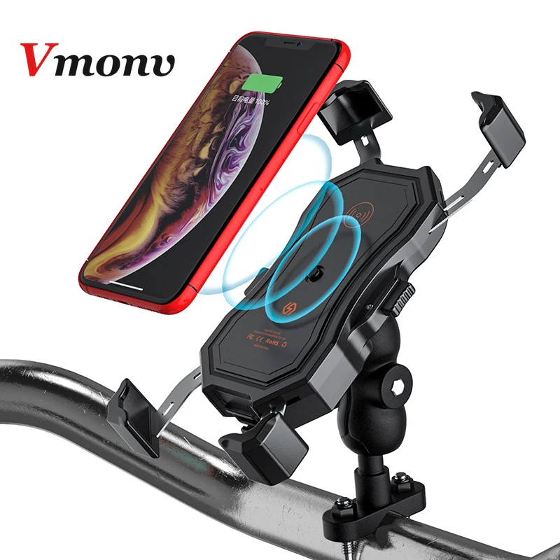 Waterproof X-Grip Motorcycle Handlebar Reaview Phone Holder Wireless Charging Support For Xiaomi iPhone Mobile Phone GPS Mount 
Waterproof X-Grip Motorcycle Handlebar Reaview Phone Holder Wireless Charging Support For Xiaomi iPhone Mobile Phone GPS Mount