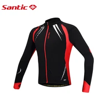 Мужская куртка для велоспорта Santic зимнее пальто с флисовой