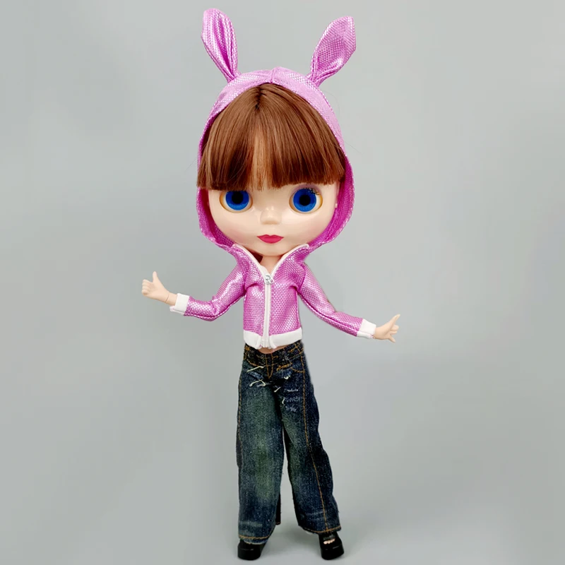 Romance Purple Rabbit Ear Hoodie Zipper Coat For Blythe Dolls Clothes Jacket Cosplay Costume 1/6 Doll DIY Accessories Kid Toys
Romance Purple Rabbit Ear Hoodie Zipper Coat For Blythe Dolls Clothes Jacket Cosplay Costume 1/6 Doll DIY Accessories Kid Toys