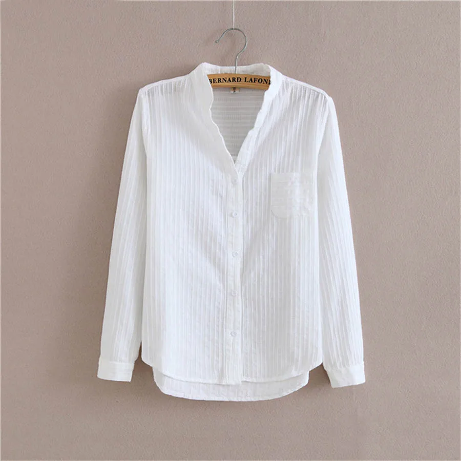 DIOROBBEN 100% Cotton Shirt High Quality Women Blouse Autumn Long Sleeve Solid White Shirts Casual Ladies Tops and blouses
DIOROBBEN 100% Cotton Shirt High Quality Women Blouse Autumn Long Sleeve Solid White Shirts Casual Ladies Tops and blouses