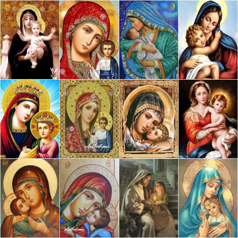GATYZTORY Mother Of God Mary DIY Oil Painting Pictures By Number Drawing Kits HandPainted Paintings Art Home Decor
GATYZTORY Mother Of God Mary DIY Oil Painting Pictures By Number Drawing Kits HandPainted Paintings Art Home Decor