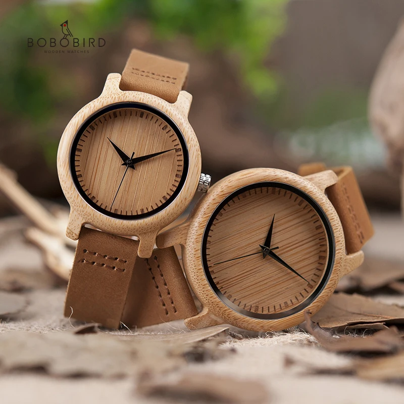 BOBO BIRD Top роскошные деревянные часы кварцевые наручные 100% натуральный бамбук
