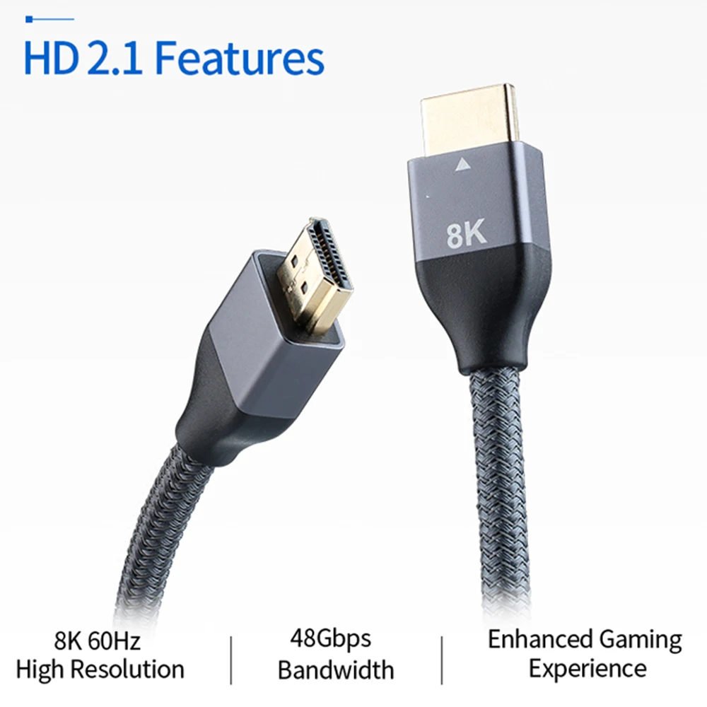 Новый высокоскоростной HDMI-совместимый кабель 2,1 8K 60 Гц/4K 120 Гц 48 Гбит/с HDMI-совместимый конвертерный кабель для PS4 HDTVs проекторов
Новый высокоскоростной HDMI-совместимый кабель 2,1 8K 60 Гц/4K 120 Гц 48 Гбит/с HDMI-совместимый конвертерный кабель для PS4 HDTVs проекторов