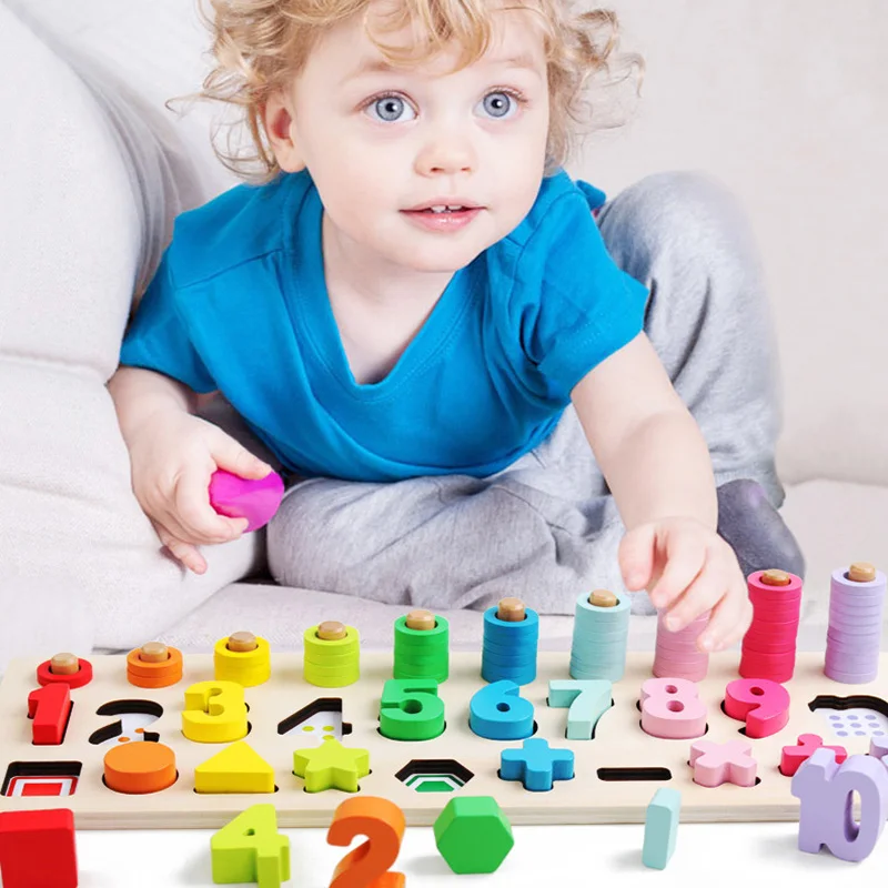 Babyinner Wooden Puzzle Three-In-One Number Shape Matching Kids Teaching Aids Children Early Education Enlightenment Toys
Babyinner Wooden Puzzle Three-In-One Number Shape Matching Kids Teaching Aids Children Early Education Enlightenment Toys