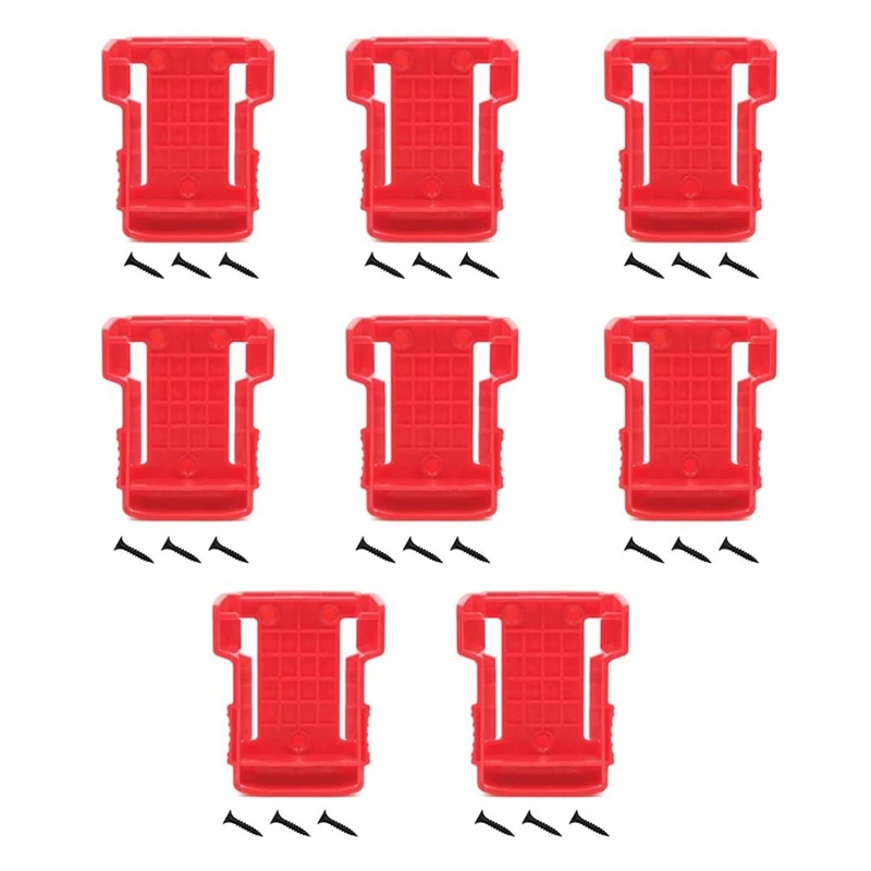 8 Pcs 18V Battery Mounts Storage Holder Shelf Rack Slots Battery Holder Bracket Slots for Milwauke M18
8 Pcs 18V Battery Mounts Storage Holder Shelf Rack Slots Battery Holder Bracket Slots for Milwauke M18