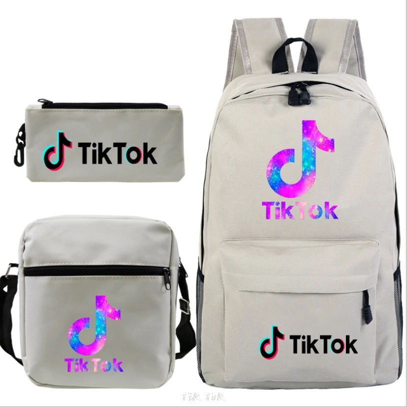 Набор из 3 предметов школьный ранец с мультипликационным принтом Tik Tok унисекс
