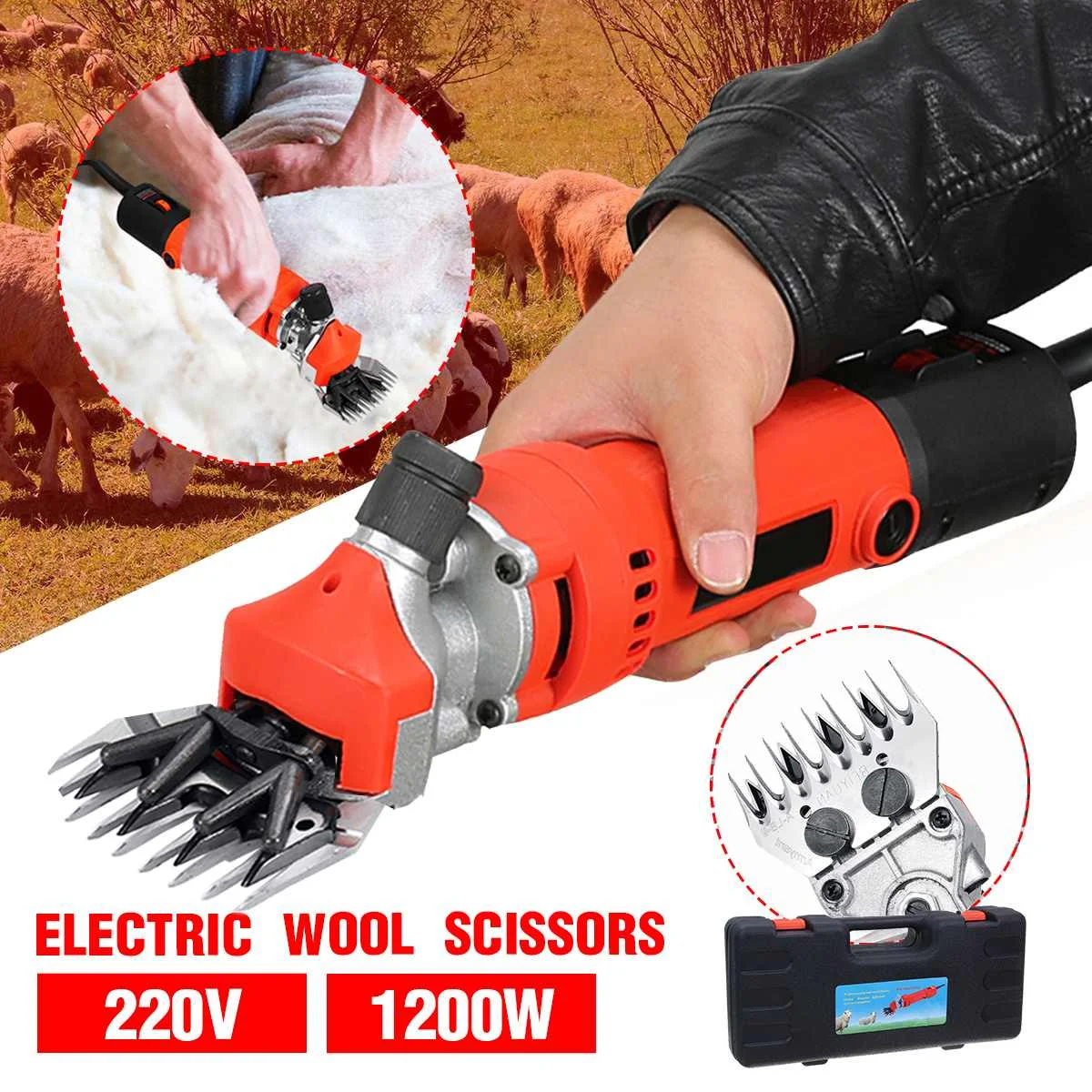 1200W Electric Sheep Shearing Machine Clipper Shear Goats Alpaca Shears Pet Hair Shearing Cutter Wool Scissor Farm Cut Machine
1200W Electric Sheep Shearing Machine Clipper Shear Goats Alpaca Shears Pet Hair Shearing Cutter Wool Scissor Farm Cut Machine