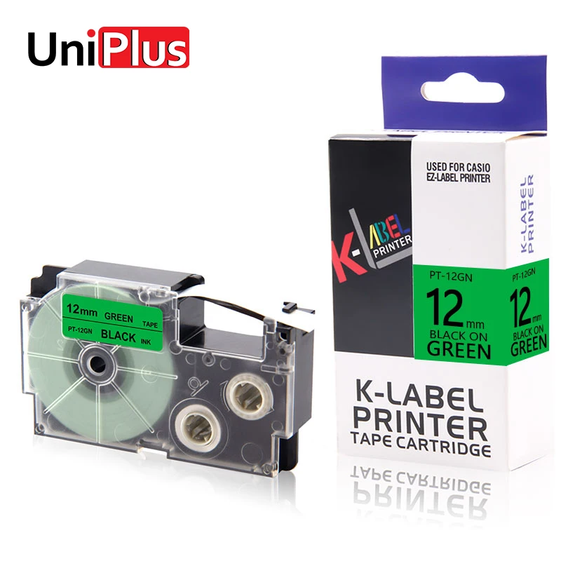 UniPlus XR-12GN XR 12GN Sticker Compatible CASIO EZ Label Printer PT12GN Black on Green 12mm Label Maker Tapes KL-H30 KL-560 E20
UniPlus XR-12GN XR 12GN Sticker Compatible CASIO EZ Label Printer PT12GN Black on Green 12mm Label Maker Tapes KL-H30 KL-560 E20
