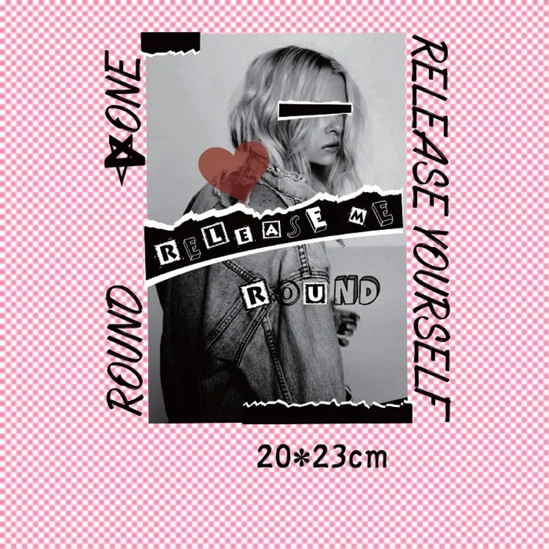 23x20cm Fashion Cool Girl Iron on Patches For DIY Heat Transfer Clothes T-shirt Thermal transfer stickers Decoration Printing
23x20cm Fashion Cool Girl Iron on Patches For DIY Heat Transfer Clothes T-shirt Thermal transfer stickers Decoration Printing