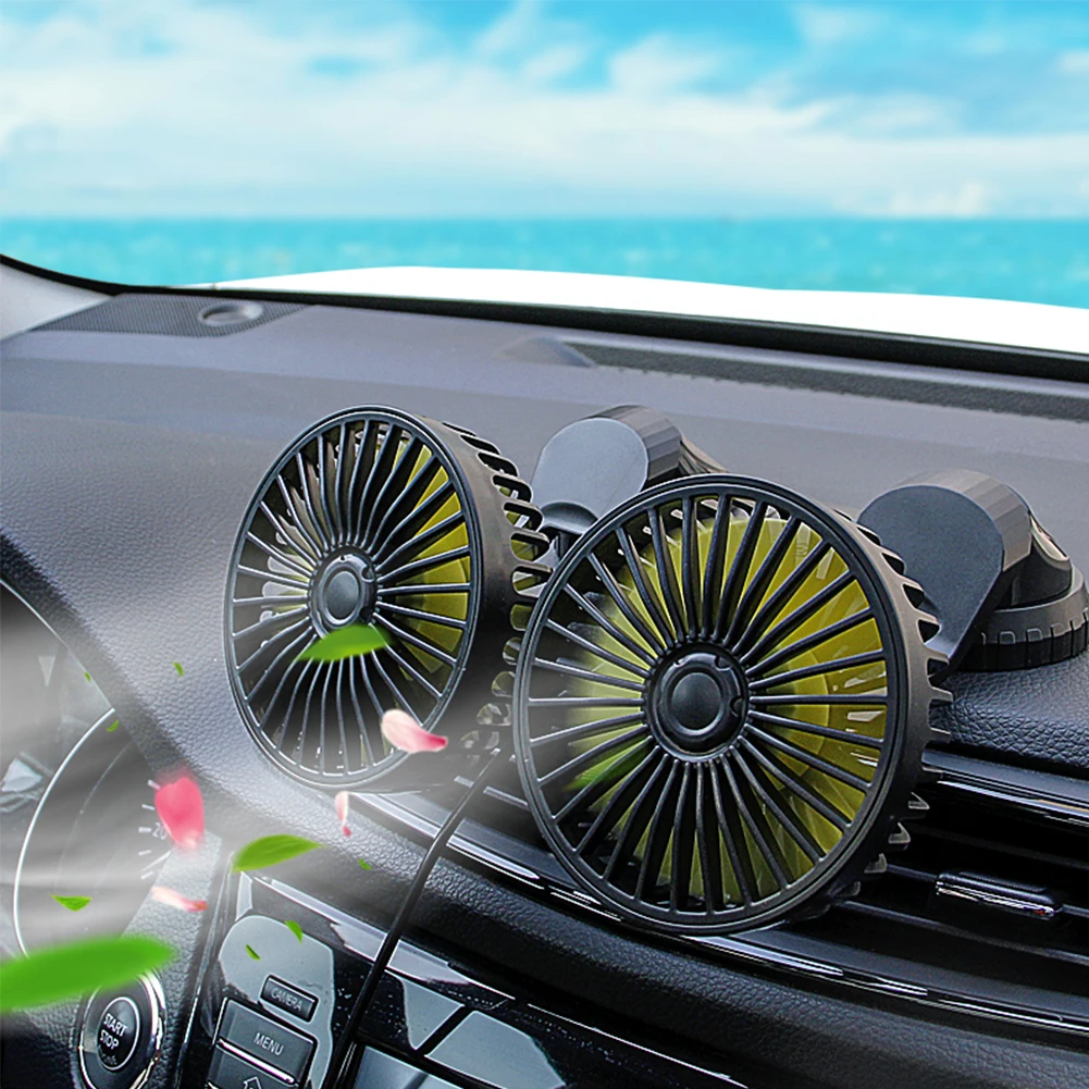 Low Noise Car Auto Cooler Air Fan Car Fan Accessories 3 Speeds 360° All-Round Adjustable Car Auto Air Cooling Dual Head Fan
Low Noise Car Auto Cooler Air Fan Car Fan Accessories 3 Speeds 360° All-Round Adjustable Car Auto Air Cooling Dual Head Fan