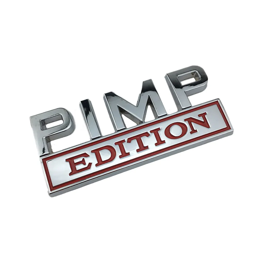 Zinc Alloy PIMP EDITION Emblem Badges For Chevy Ford Car Truck Car Stickers Exterior Accessories Automobiles Parts
Zinc Alloy PIMP EDITION Emblem Badges For Chevy Ford Car Truck Car Stickers Exterior Accessories Automobiles Parts