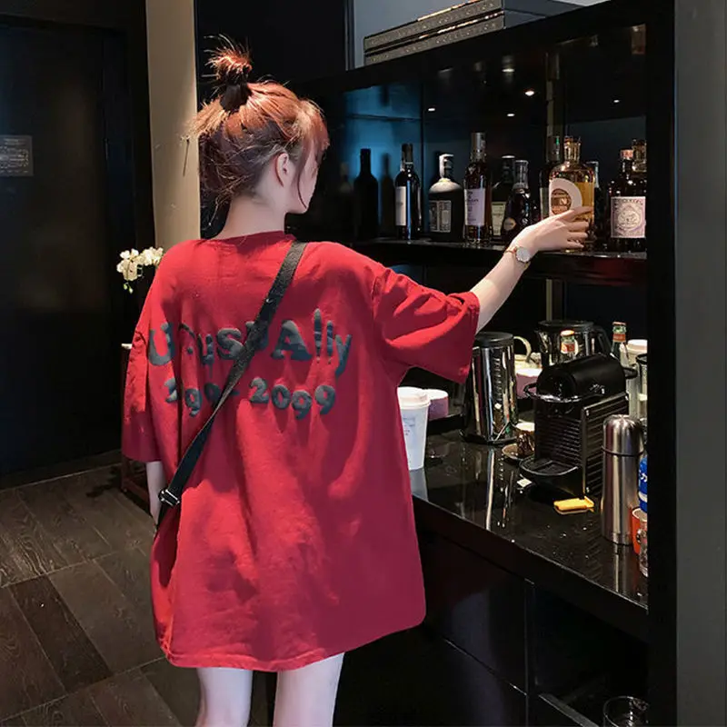 2021 New Short Sleeve T-shirt Women's Mid Long Summer Loose Couple's Wear Korean Loose Foreign Style Top
2021 New Short Sleeve T-shirt Women's Mid Long Summer Loose Couple's Wear Korean Loose Foreign Style Top