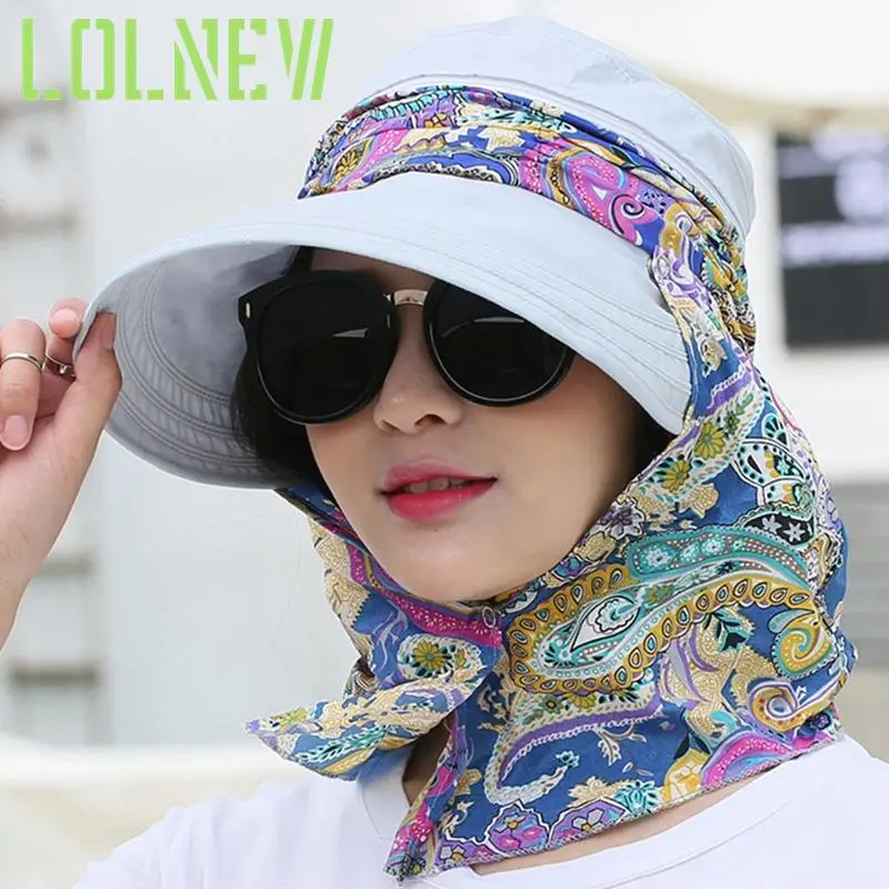 2020 NEW Summer Women's Sun Hat UV Protection Printed Scarf Cover Face Big Brim Foldable Hat Beach Sun Hat Casual Holiday Cap 
2020 NEW Summer Women's Sun Hat UV Protection Printed Scarf Cover Face Big Brim Foldable Hat Beach Sun Hat Casual Holiday Cap
