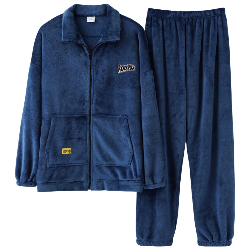 Flannel Men's Pajamas Winter 2020 New Products Korean Simple Cardigan Long Sleeve Pants Set Casual Homewear Ensemble Homme
Flannel Men's Pajamas Winter 2020 New Products Korean Simple Cardigan Long Sleeve Pants Set Casual Homewear Ensemble Homme