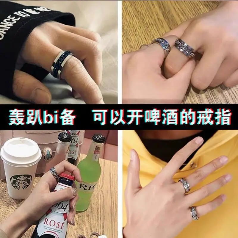 Interesting Open Bottle Rings For Men Stainless Steel Rotate Round Sliver Ring 2021 Fanshion Jewelry Accessories Trend
Interesting Open Bottle Rings For Men Stainless Steel Rotate Round Sliver Ring 2021 Fanshion Jewelry Accessories Trend