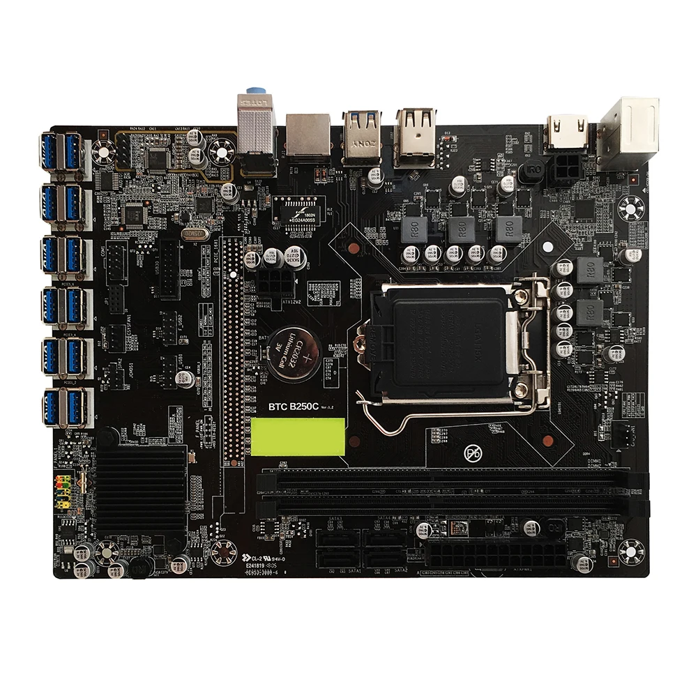 Материнская плата 2021 BTC B250C, материнская плата для майнинга ЦП BTC DDR4 12 PCI-E, графическая карта с поддержкой LGA 1151 GPU, для майнинга криптовалюты B250
Материнская плата 2021 BTC B250C, материнская плата для майнинга ЦП BTC DDR4 12 PCI-E, графическая карта с поддержкой LGA 1151 GPU, для майнинга криптовалюты B250