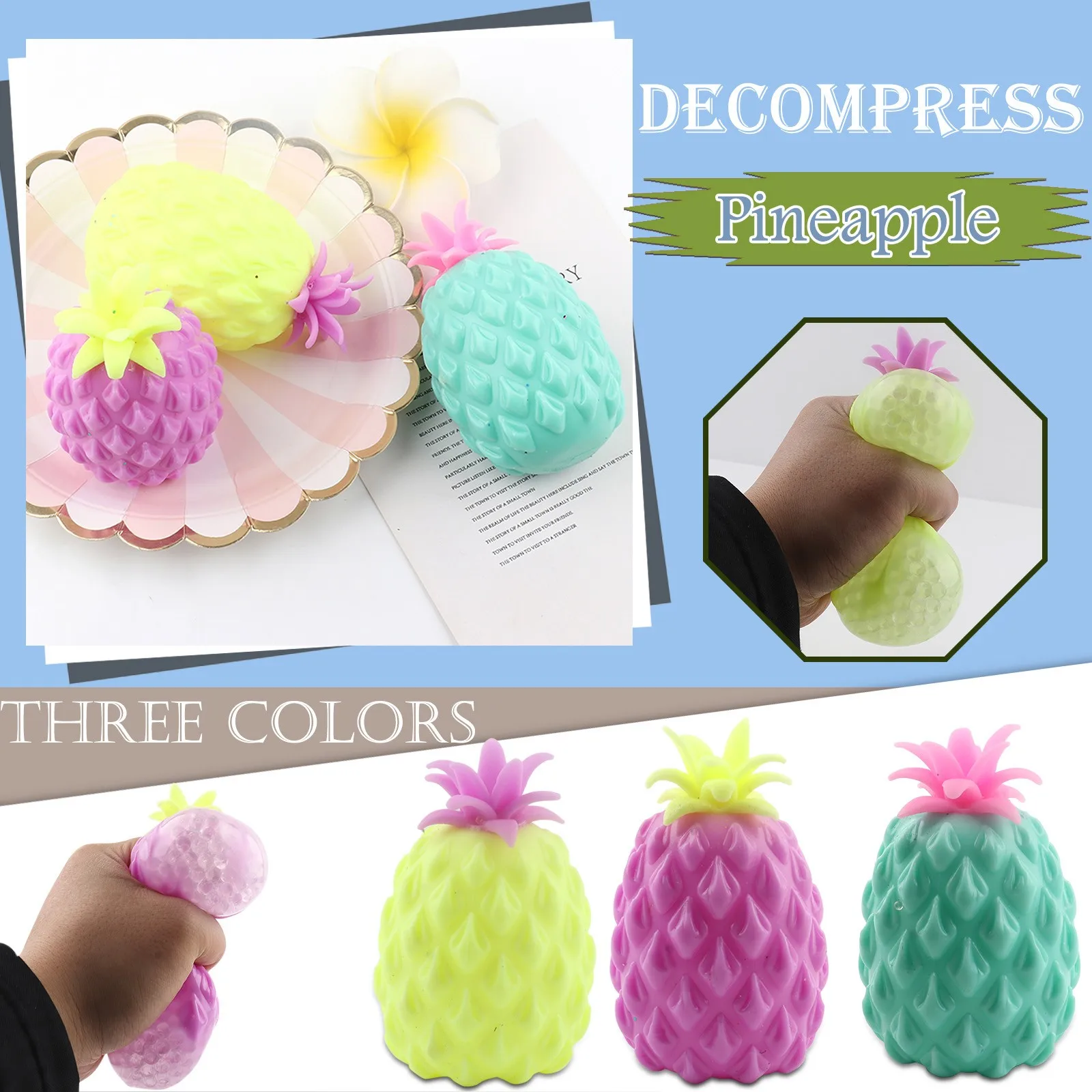 Fidget Toys Kids Adult Decompression Toy Novel Simulation Pineapple Decompression Toy Office Pressure Release Toy 50ml Squishy
Fidget Toys Kids Adult Decompression Toy Novel Simulation Pineapple Decompression Toy Office Pressure Release Toy 50ml Squishy