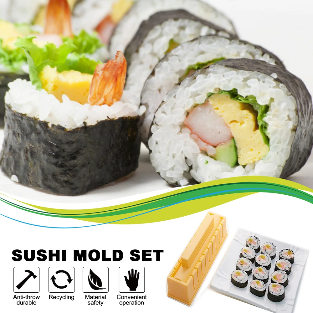 4pcs Sushi Making Kit Sushi Mold Japanese Rice Ball Cake Roll Mold Multifunctional Sushi Mould Maker Tools Kitchen Accessories
4pcs Sushi Making Kit Sushi Mold Japanese Rice Ball Cake Roll Mold Multifunctional Sushi Mould Maker Tools Kitchen Accessories