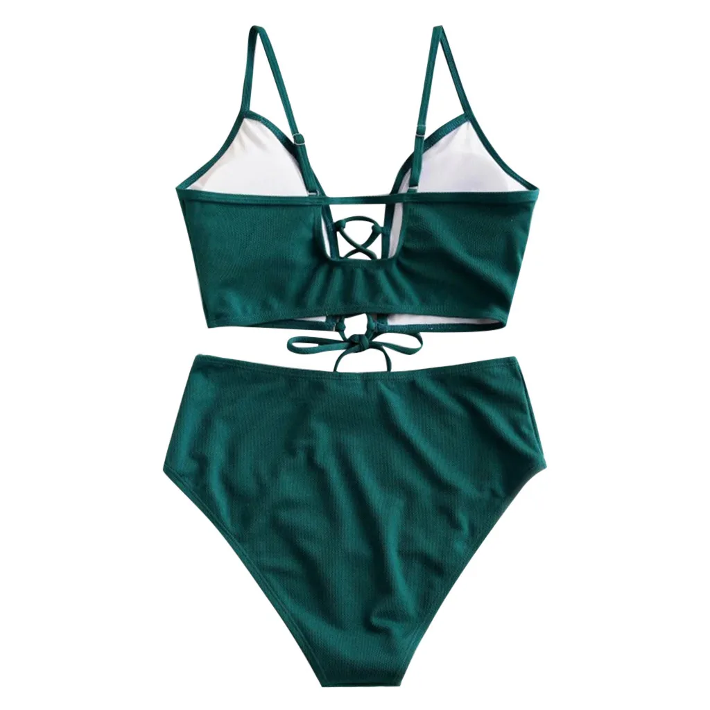 Sexy Bikini 2021 Swimwear Women Women's Sexy Bikini Set Two Piece Lace-up Floral Leaf Tankini Swimsuit Bikini Set With Bra Cup
Sexy Bikini 2021 Swimwear Women Women's Sexy Bikini Set Two Piece Lace-up Floral Leaf Tankini Swimsuit Bikini Set With Bra Cup