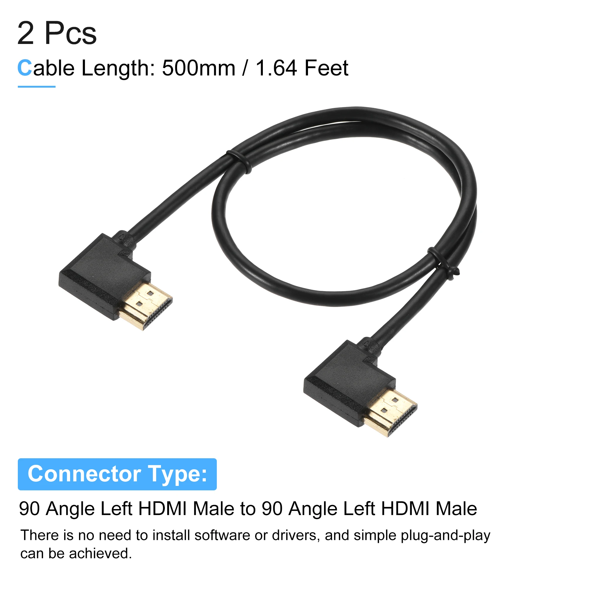 Uxcell левый 90 Угол HDMI штекер-левый HDMI штекер Адаптер ПВХ провод 1,64 футов 2 шт.
Uxcell левый 90 Угол HDMI штекер-левый HDMI штекер Адаптер ПВХ провод 1,64 футов 2 шт.