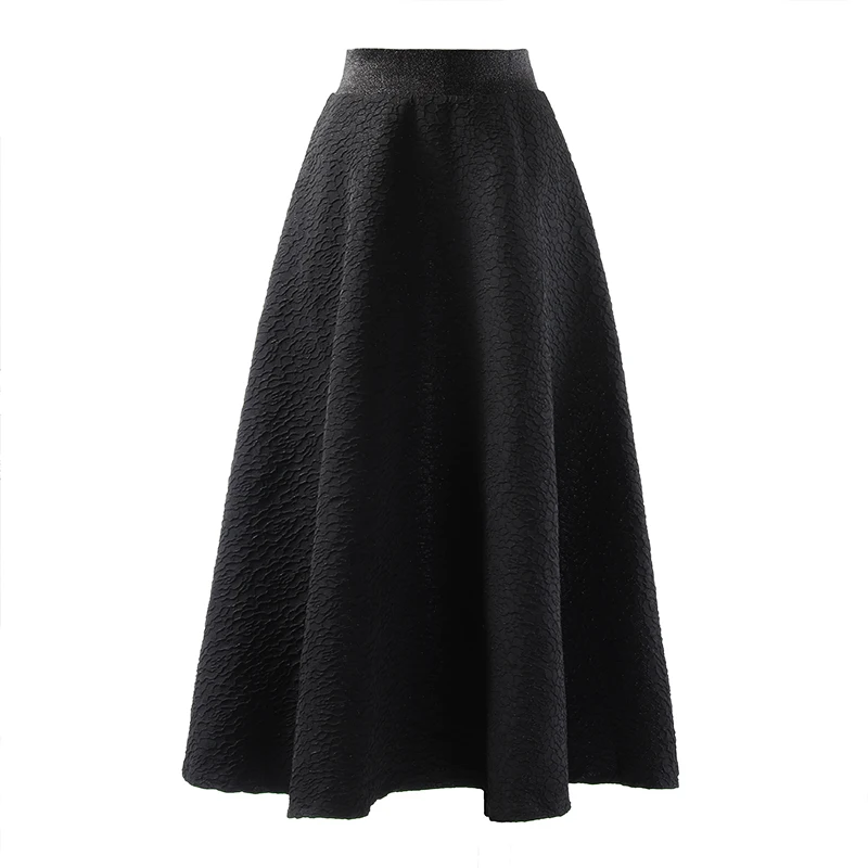 Women's Runway Fashion Autumn Winter Designer High Quality A-Line Black Skirt Female High Waist Long Skirt TB2170
Women's Runway Fashion Autumn Winter Designer High Quality A-Line Black Skirt Female High Waist Long Skirt TB2170