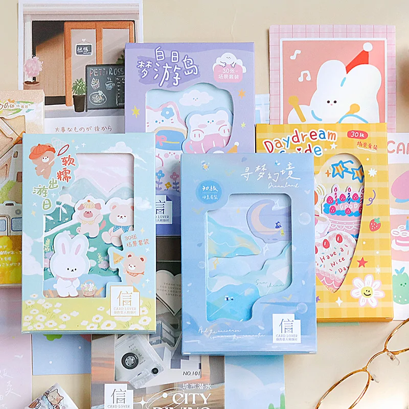 30 Pcs/Set Island Dreamland Postcard INS Scenery Series Greeting Cards Wish Card DIY Journal Decoration
30 Pcs/Set Island Dreamland Postcard INS Scenery Series Greeting Cards Wish Card DIY Journal Decoration