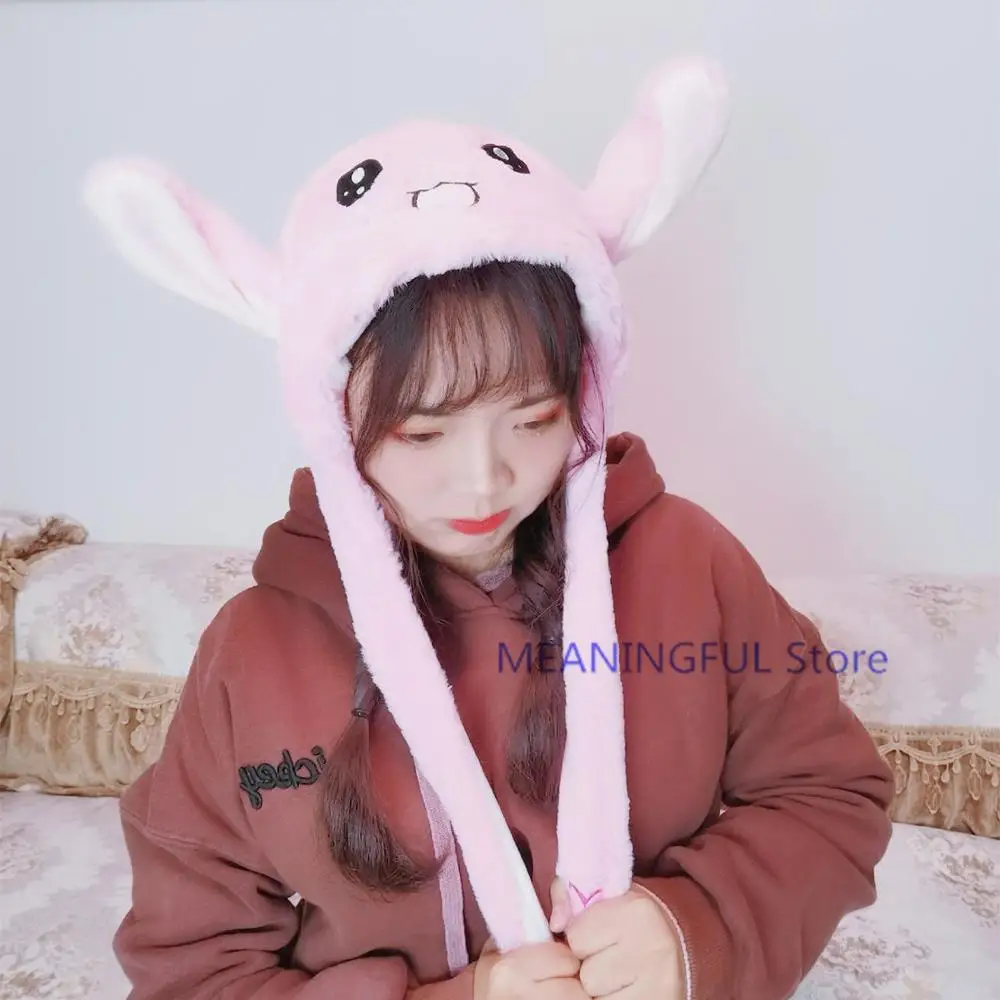 Tiktok популярная мультяшная шапка Kawaii Кролик Единорог Мягкие животные подушка