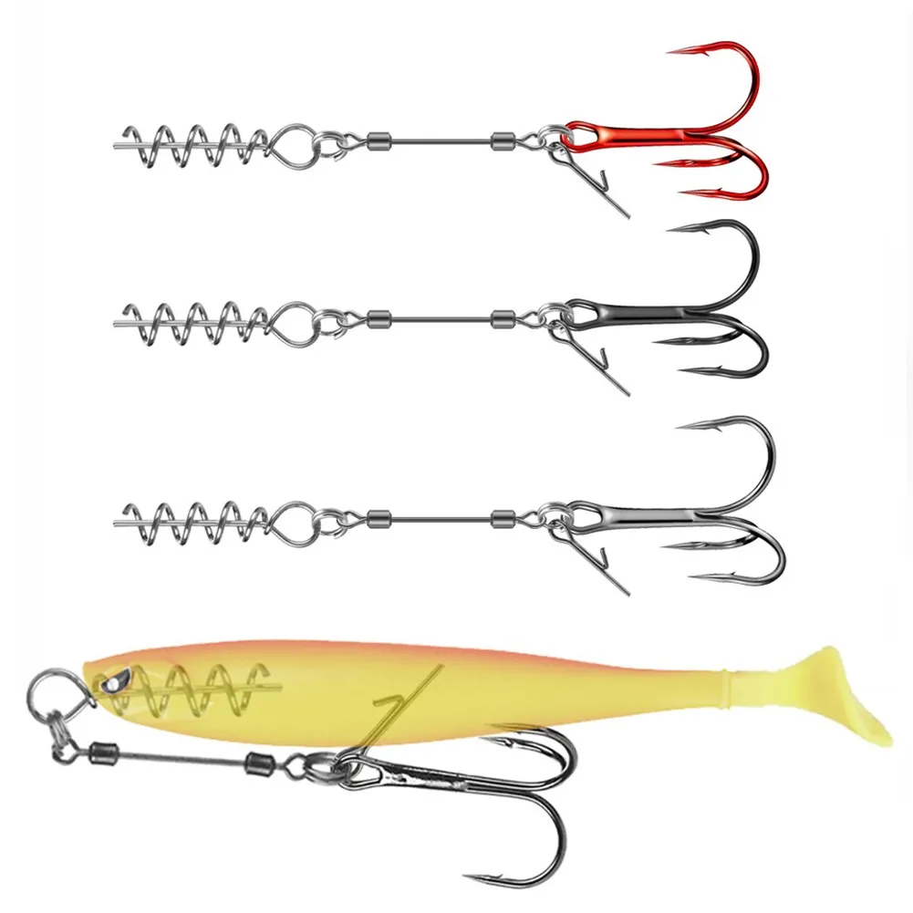 3Pcs Fishing Treble Hooks With Center Spring Pin Twistlock Screw Rigs For Soft Lure High Carbon Steel Triple Hook Fishing Tackle
3Pcs Fishing Treble Hooks With Center Spring Pin Twistlock Screw Rigs For Soft Lure High Carbon Steel Triple Hook Fishing Tackle