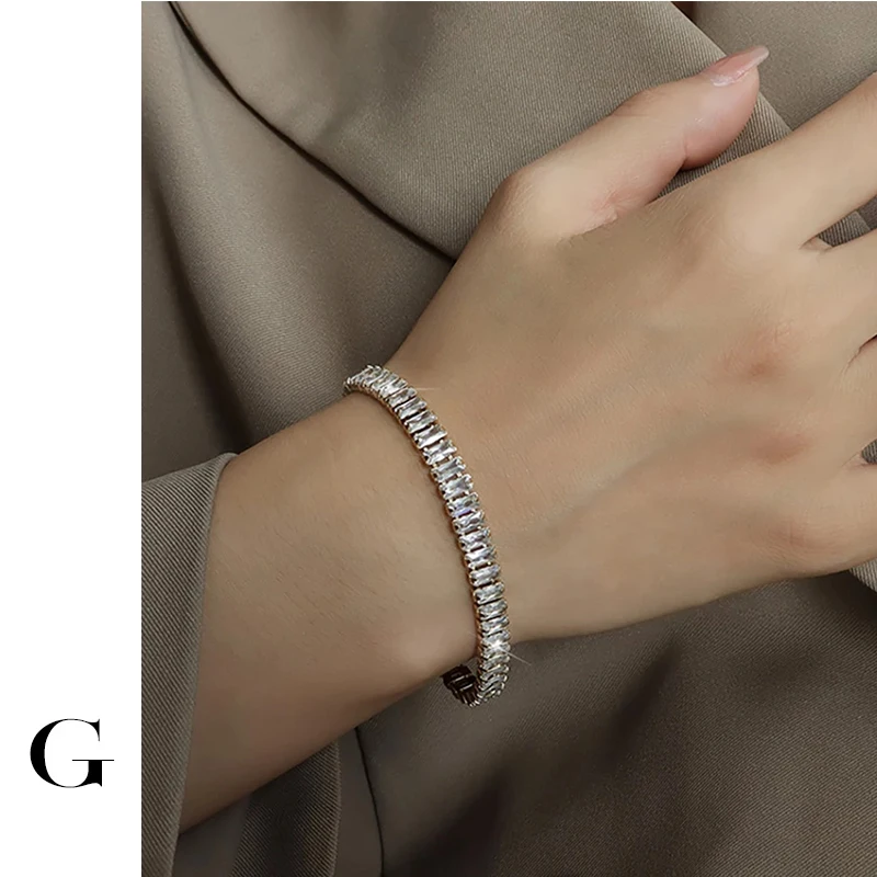 GHIDBK Pave Square Full Cubic Zirconia Bracelet For Women Luxury Sparkly Zircon Titanium Steel Bracelet Vintage Wedding Sets
GHIDBK Pave Square Full Cubic Zirconia Bracelet For Women Luxury Sparkly Zircon Titanium Steel Bracelet Vintage Wedding Sets