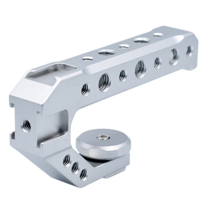 Camera Handle Grip,Universal DSLR Camera Rig Hand Grip Camera Top Handle with 3 Cold Shoe 1/4Inch 3/8Inch Threaded Holes
Camera Handle Grip,Universal DSLR Camera Rig Hand Grip Camera Top Handle with 3 Cold Shoe 1/4Inch 3/8Inch Threaded Holes